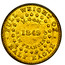 USA Half Eagle Norris, Gregg & Norris Half Eagle 1849 KM# 41.3 FULL WEIGHT OF HALF EAGLE N.G & N. SAN FRANCISCO coin reverse