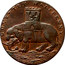 UK Halfpenny (Warwickshire - Lady Godiva) COVENTRY HALFPENNY coin reverse