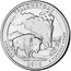USA Quarter Dollar Yellowstone National Park 2010 S KM# 470a YELLOWSTONE WYOMING E PLURIBUS UNUM coin reverse