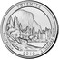 USA Quarter Dollar Yosemite National Park 2010 S KM# 471a YOSEMITE CALIFORNIA E PLURIBUS UNUM coin reverse