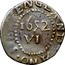 USA VI Pence 1652 KM# 13 Pine Tree ∙ ANO ∙ NEW ENGLAND ∙ XI coin reverse