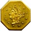 USA 1 Dollar Liberty Octagonal 1870 KM# 13.4 - coin obverse