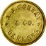 USA 2 ½ Doll's (1861) KM# 71 J. J. Conway * J.J. CONWAY * & CO. BANKERS coin obverse