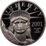 USA $25 American Eagle 2001 W Proof KM# 328 LIBERTY 2001 IN GOD WE TRUST E PLURIBUS UNUM coin obverse