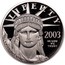 USA $25 American Eagle 2003 W Proof KM# 352 LIBERTY 2003 IN GOD WE TRUST E PLURIBUS UNUM coin obverse