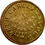 USA 5 Dollars. C. Bechtler (1831-42) KM# 99.1 C. BECHTLER ASSAYER. RUTHERFORD COUNTY. coin obverse
