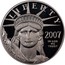 USA $50 American Eagle 2007 W Reverse Proof KM# 416 LIBERTY 2007 IN GOD WE TRUST E PLURIBUS UNUM coin obverse