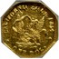 USA One Dol. Liberty Octagonal 1854 KM# 13.1 CALIFORNIA GOLD ONE DOL. *YEAR* coin reverse