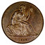 USA One Dollar Gobrecht 1836 Restrike KM# 59a.2 LIBERTY coin obverse