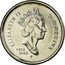 Canada 10 Cents 50th anniversary of the succession of Elizabeth II to the throne of England 1952-2002 1952-2002 P KM# 447 ELIZABETH II D ∙ G ∙ REGINA 1952 2002 P coin obverse