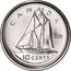 Canada 10 Cents Elizabeth II 3rd portrait 2001 P KM# 183b CANADA 10 CENTS H coin reverse