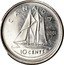Canada 10 Cents Elizabeth II 3rd portrait 2001 Proof KM# 183a CANADA 10 CENTS coin reverse