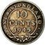 Canada 10 Cents George VI 1945 C KM# 20a NEWFOUNDLAND 10 CENTS *YEAR* C coin reverse