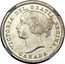 Canada 10 Cents Victoria 1858 KM# 3 VICTORIA DEI GRATIA REGINA. CANADA coin obverse