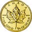 Canada 10 Dollars Maple Leaf 1993 KM# 189 CANADA 9999 9999 FINE GOLD 1/4 OZ OR PUR coin reverse