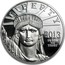 USA $100 American Eagle 2013 Proof KM# 585 LIBERTY 2013 IN GOD WE TRUST E PLURIBUS UNUM coin obverse