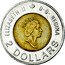 Canada 2 Dollars Knowledge 2000 KM# 399 ELIZABETH II D ∙ G ∙ REGINA 2 DOLLARS coin obverse