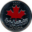 Canada 25 Cents Canada Day; Colourized 2001 Prooflike KM# 419 2001 CANADA coin reverse