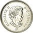 Canada 25 Cents Elizabeth II 4th portrait 2015 KM# 493 ELIZABETH II D G REGINA P coin obverse