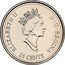 Canada 25 Cents October 1999 KM# 351 25 CENTS ELIZABETH II D ∙ G ∙ REGINA coin obverse