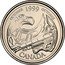 Canada 25 Cents October 1999 KM# 351 CANADA OCTOBER 1999 OCTOBRE JER coin reverse