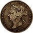 Canada 25 Cents Victoria 1874 H KM# 5 VICTORIA DEI GRATIA REGINA CANADA coin obverse