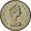 Canada 5 Cents Elizabeth II 1981 KM# 60.2 ELIZABETH II D G REGINA coin obverse
