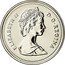 Canada 5 Cents Elizabeth II 2nd portrait 1989 Proof KM# 60.2a ELIZABETH II D ∙ G ∙ REGINA coin obverse