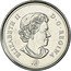Canada 5 Cents Elizabeth II 4-th portrait 2016 Maple leaf KM# 491 ELIZABETH II D ∙ G ∙ REGINA coin obverse