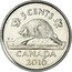 Canada 5 Cents Elizabeth II 4-th portrait 2016 Maple leaf KM# 491 5 CENTS CANADA DATE coin reverse