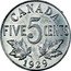 Canada 5 Cents George V 1929 KM# 29 CANADA FIVE 5 CENTS DATE coin reverse