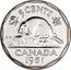 Canada 5 Cents George VI 1951 High relief; Second “A” in GRATIA points to a denticle KM# 42a 5 CENTS CANADA DATE K∙G coin reverse