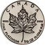 Canada 5 Dollars Maple leaf - Platinum 1994 KM# 192 CANADA 9995 9995 FINE PLATINUM 1/10 OZ PLATINUM PUR coin reverse