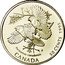 Canada 50 Cents Gray Jays 1995 Proof KM# 263 PERISOREUS CANADENSIS CANADA 50 CENTS 1995 coin reverse