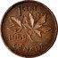 Canada Cent Elizabeth II 1st portrait 1959 KM# 49 1 CENT CANADA K∙G coin reverse