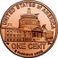 USA Cent Lincoln Bicentennial 2009 D KM# 444a UNITED STATES OF AMERICA ONE CENT E PLURIBUS UNUM coin reverse