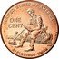 USA Cent Lincoln Bicentennial 2009 KM# 442 UNITED STATES OF AMERICA ONE CENT E PLURIBUS UNUM coin reverse