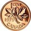 Canada Cent Maple leaves 1979 KM# 59.2 1 CENT 1979 CANADA KG coin reverse