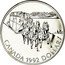 Canada Dollar Kingston to York Stagecoach 1992 KM# 210 CANADA 1992 DOLLAR coin reverse