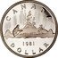 Canada Dollar Voyageur 1981 Proof KM# 120.1 CANADA 1984 DOLLAR EH MA coin reverse