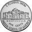 USA Five Cents Jefferson Large Facing Portrait. Enhanced Monticello Reverse 2017 P KM# 381 E PLURIBUS UNUM UNITED STATES OF AMERICA FIVE CENTS MONTICELLO coin reverse