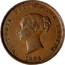 Canada Half Penny New Brunswick Token 1854 Proof KM# 3a VICTORIA DEI GRATIA REGINA 1854 coin obverse