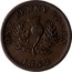 Canada One Penny Token Thistle 1832 KM# 2 ONE PENNY TOKEN YEAR coin reverse