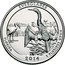 USA Quarter Dollar Everglades National Park 2014 D KM# 570 EVERGLADES, FLORIDA 2014 E PLURIBUS UNUM coin reverse