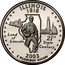USA Quarter Dollar Illinois 2003 S KM# 343a ILLINOIS 1818 E PLURIBUS UNUM LAND OF LINCOLN 21ST STATE CENTURY coin reverse