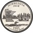 USA Quarter Dollar Minnesota 2005 S KM# 371a MINNESOTA 1858 E PLURIBUS UNUM LAND OF 10,000 LAKES coin reverse