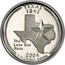 USA Quarter Dollar Texas 2004 S KM# 357a TEXAS 1845 E PLURIBUS UNUM THE LONE STAR STATE coin reverse