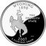 USA Quarter Dollar Wyoming 2007 S KM# 399 WYOMING 1890 E PLURIBUS UNUM THE EQUALITY STATE coin reverse