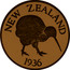 New Zealand 1 Crown Fantasy Crown Edward VIII Pattern 1936 Proof X# 4 NEW ZEALAND 1936 coin reverse