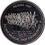 Canada 1 Dollar Regina Commemorative 1977 UNC REGINA 1887 THE CHARGE OF THE N.W.M.P. MUSICAL RIDE AT DEPOT DIVISION REGINA, 1887 R.C.M.P. MUSICAL RIDE ESTABLISHED coin obverse